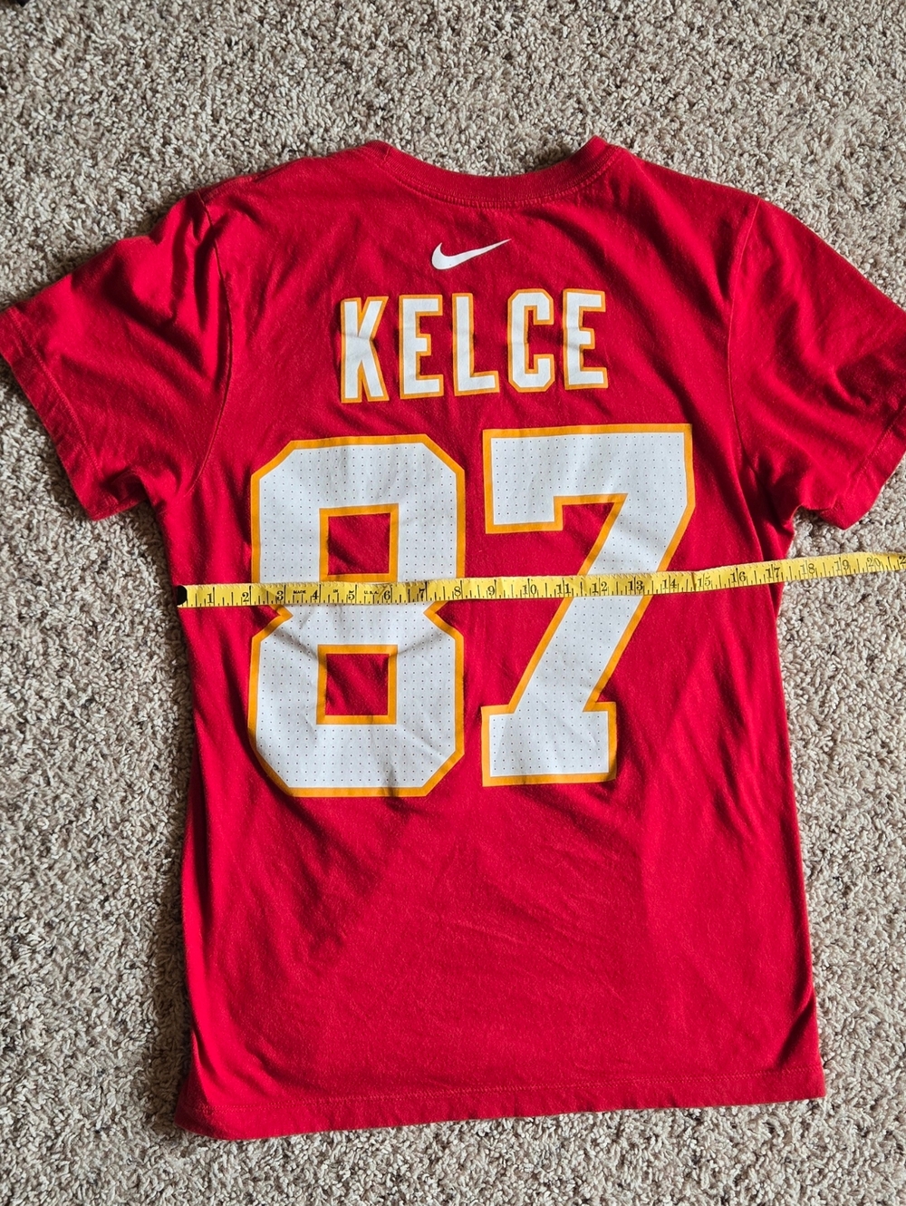 Nike Kansas City Chiefs Travis Kelce #87 T-Shirt Red NFL Football Tee Size Mediu - Picture 4 of 9